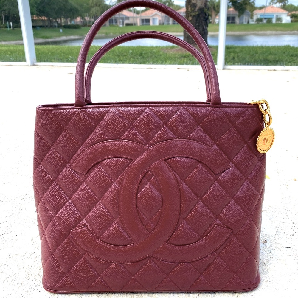 Auth Chanel medallion tote